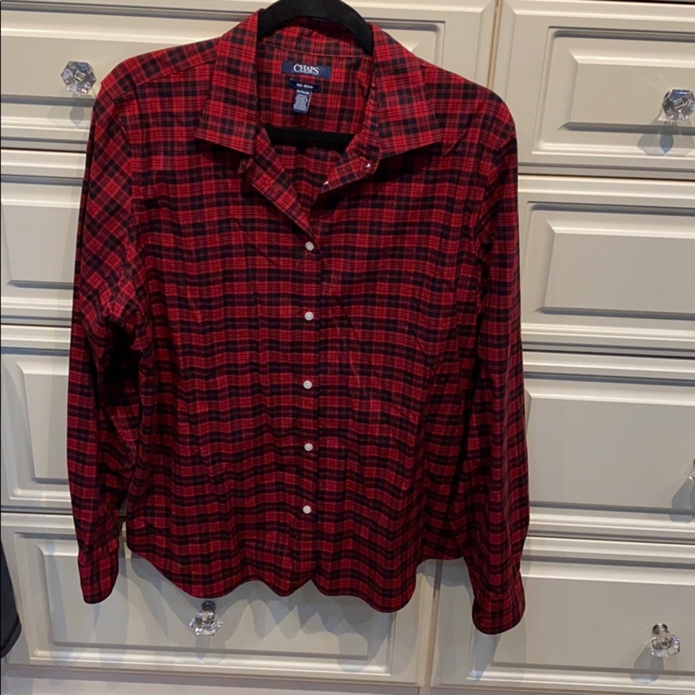 Chaps plaid button down